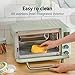 BUYDEEM T103 Countertop Toaster Oven 12QT, No Pre-Heat Needed, 7 Cooking Modes, Retro Mini Toaster Oven with Grill Rack and Baking Tray, Cozy Greenish