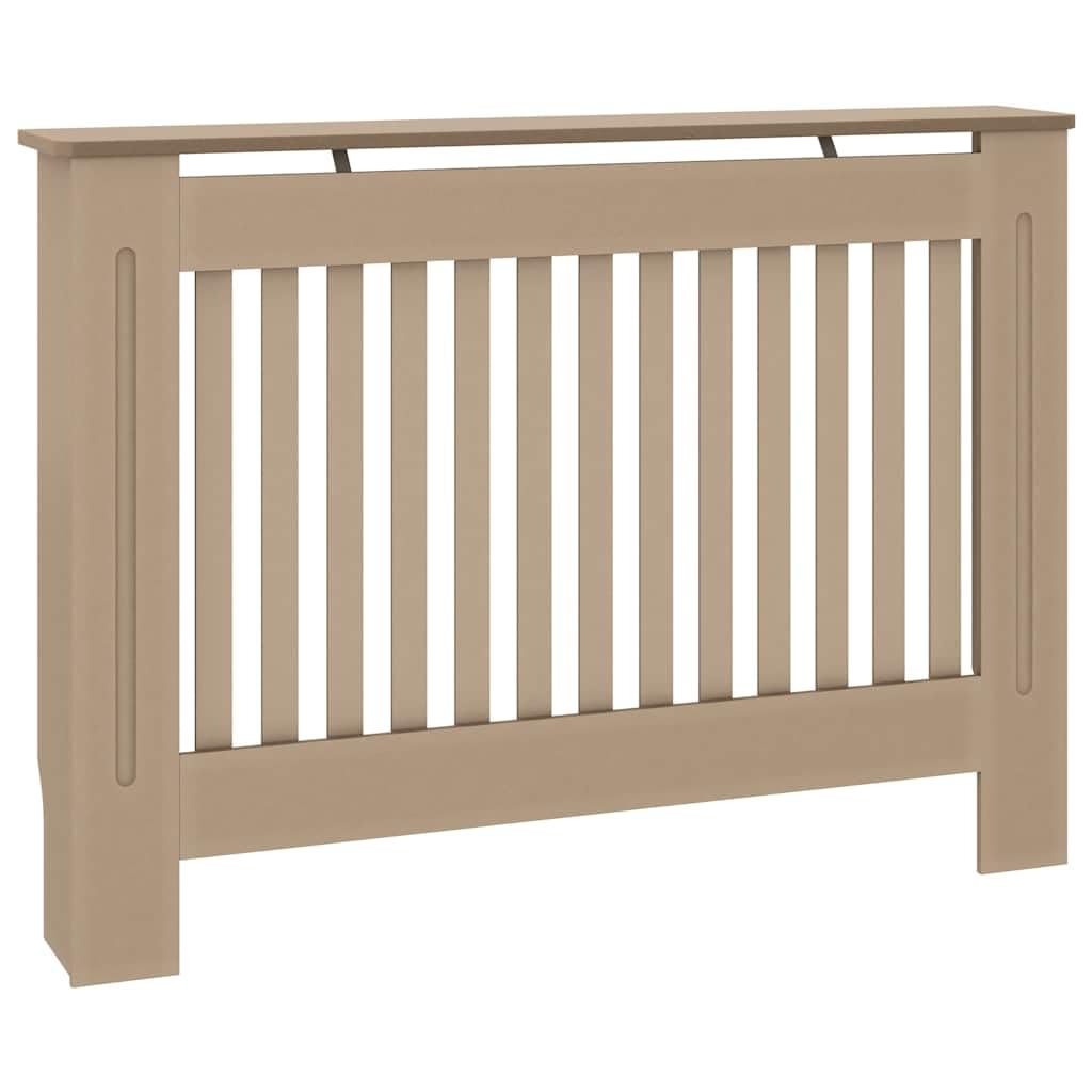 vidaXL Radiator Cover Durable Home Appliance Laqucered Wood Slatted Grill Vertical Slats Cabinet Heating Cover Shelf Heater Unit Engineered Wood โ image 1
