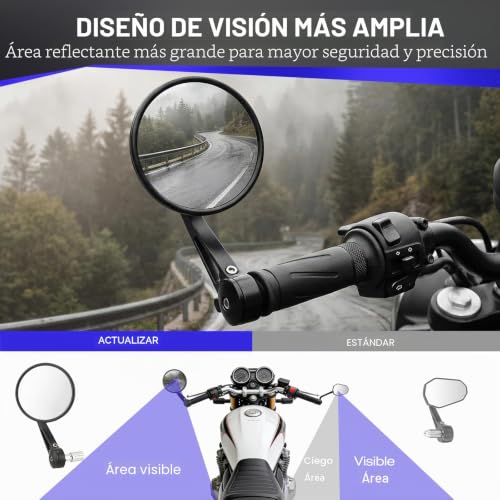 Espejos retrovisores universales de 4 pulgadas con Certificado E para motocicleta 3