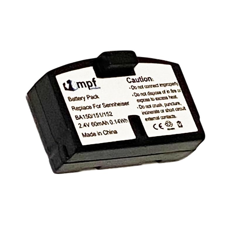BA 150, BA 151, BA 152 Rechargeable Battery Pack Replacement Compatible with Sennheiser IR and RF Wireless Headsets (Compatible Models Listed in Description Below)
