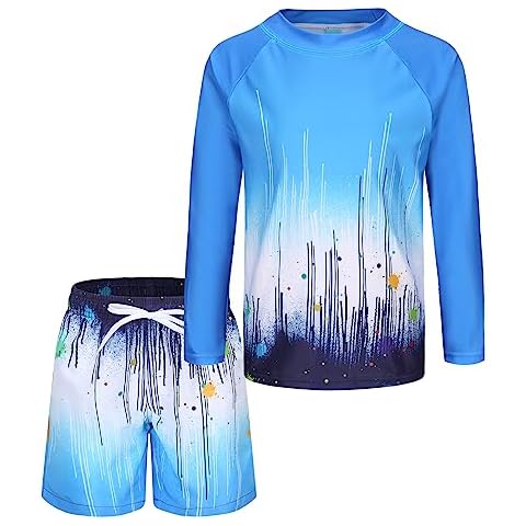 Aisyee Boys Long Sleeve Swim Set Cover