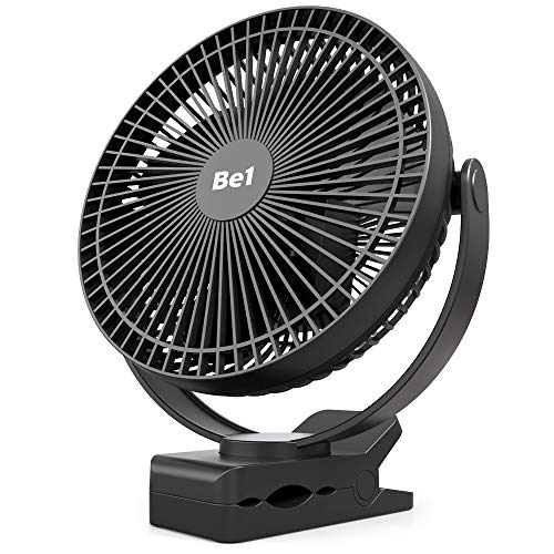 OPOLAR New 8-Inch 5000mAh Battery Operated Desk Clip Fan, Rechargeable & 10W Fast