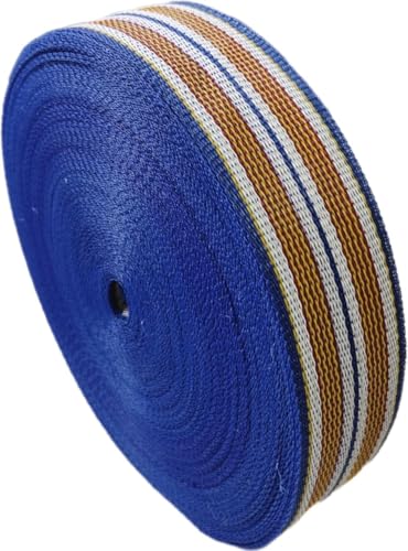 Image of ABB Ropes & Niwars 2 Inch X 50 Meters Plastic Niwars Webbing Roll for Folding Khat, Khatiya, Charpai Folding Bed,Chair, Baskets and Other Art Projects (Blue)