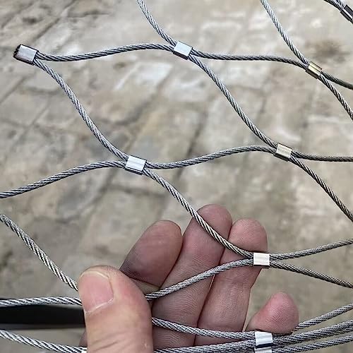 Rete di sicurezza in acciaio inox, flessibile e resistente agli urti, per protezione delle scale del balcone