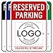 Reserved Parking Sign, Custom Parking Signs for Business, Violators Will Be Towed Away, 10x14 Inches, Rust Free .040 Aluminum, Fade Resistant, Made in USA by My Sign Center (Post Holes)