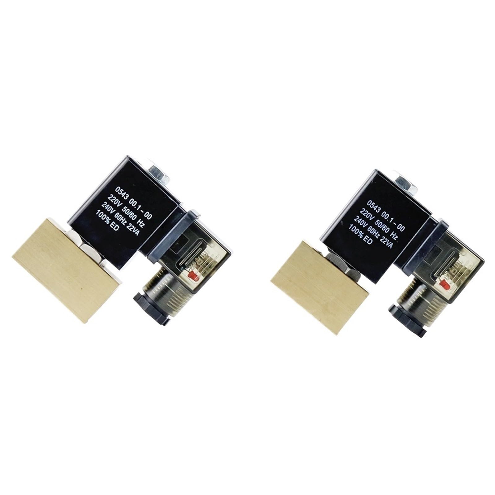 Moevgridr 1/4 Pcs " 3/8" /2" Normally Close Brass Electric Solenoid Valve(",2V)