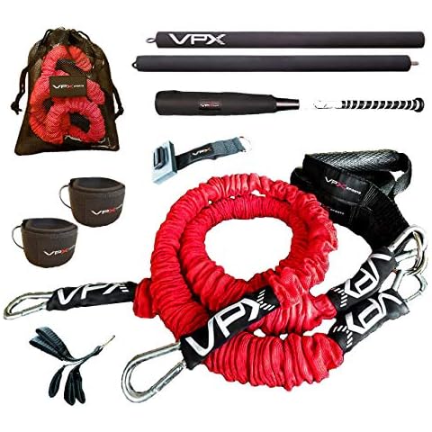 VPX Power Baseball Softball Home Gym 3.0 | 12pc Adjustable Lifting System | Replaces Weight, Cable, & Machine Training with Suspension Resistance Power | Men, Women, Boys, Girls | 220 LBS Resistance Cover