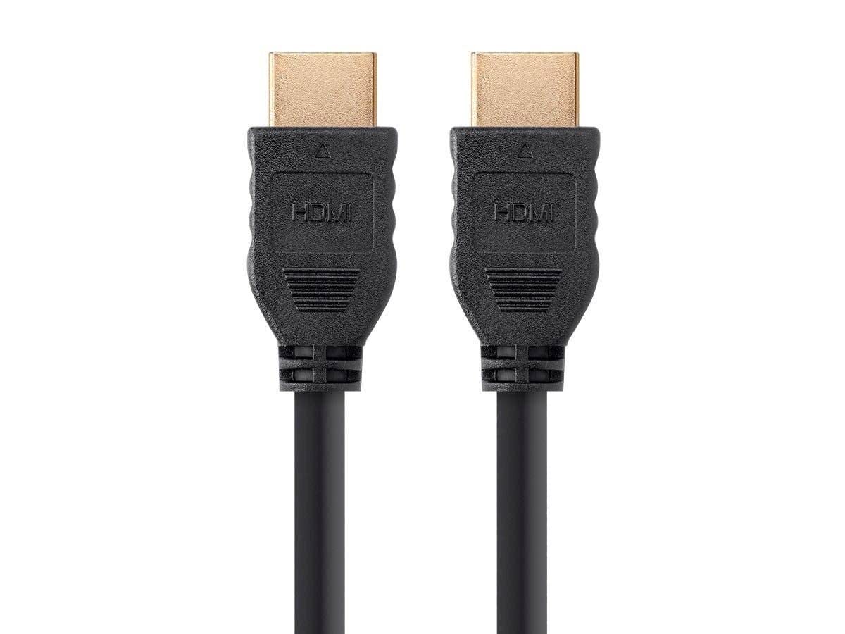 Monoprice Cable HDMI – 8 pies – Negro (paquete de 5) sin logotipo, alta velocidad, 4K a 60Hz, HDR, 18Gbps, YCbCr 4:4:4, 30AWG, CL2, compatible con UHD TV y más – Serie comercial