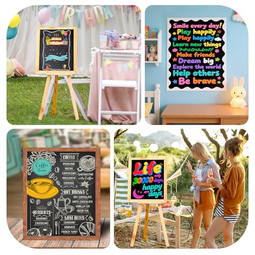 Image of 18 Pcs Black Poster Board Paper 14x18, ROOKEA Vision Boards Posterboard Bulk for School Projects Classroom Arts Craft Presentations Drawing Scrapbooking Blank Graphic Display