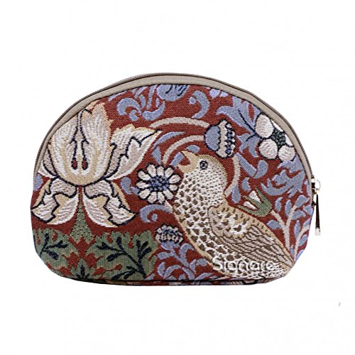 Preisvergleich Produktbild Signare Tapisserie Kosmetiktasche klein, schminktasche Damen und kulturtasche Damen mit William Morris Designs (Erdbeerdieb Rot)