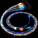 Flowing LED Glow in the Dark Light Up Visible Charging Cable 8 pin for iPhone 5, iPhone 6, iPhone 6 Plus (Green)