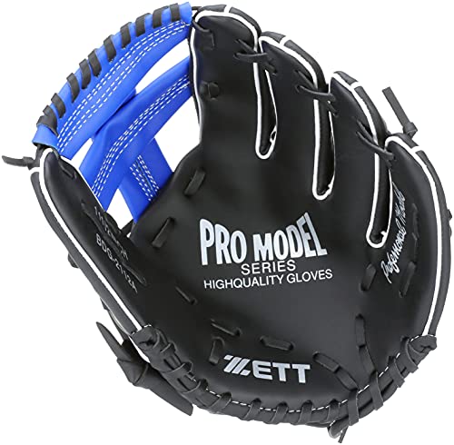 【Amazon.co.jp 限定】 ZETT(ゼット) キャッチボール用 グローブ 初心者用 衝撃吸収パッド付き 11.5インチ(小学生~) 右投用 ブラック×ブルー BDG2112A グラブ 4枚目