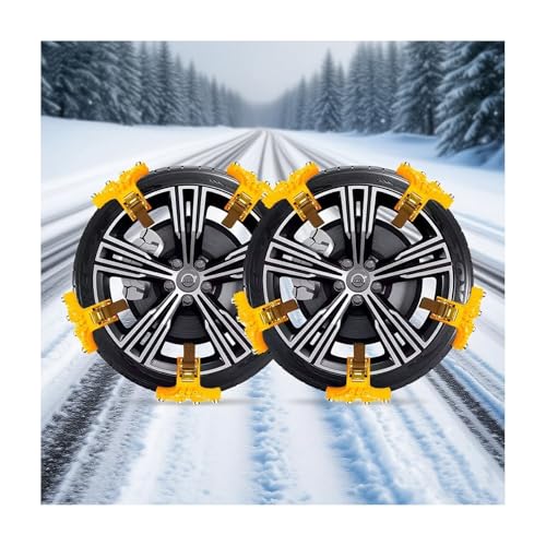 Cadenas Nieve para Vauxhall Corsa I1 Hatchback(2000-2007),10 Cadenas de Nieve Sintéticas Antideslizantes-Ideales para Puentes Helados,Senderos Enlodados,Carreteras Mojadas,Fácil Colocación