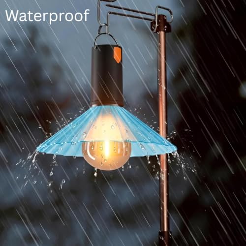 Image of XERGY Portable USB Rechargeable Camping Lantern Lamp - 2 Brightness Levels & Flash Mode, 500mAh Battery, Waterproof Outdoor LED Light with Hanging Hook for, Hiking, Tent, Home & Emergency (4 Pack)