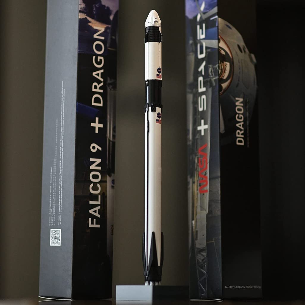 Modello Razzo Spaziale Falcon 9 con Equipaggio del Drago 1:233, Starship Rocket Modello,Un Grande Regalo per Gli Appassionati Aerospaziale