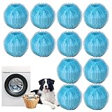 12 PCS Pet Hair Remover for Laundry, Reusable Dog & Cat Hair Remover for Laundry, Laundry Pet Hair Catcher for Clothes, Bedding, Won’t Damage Fabrics