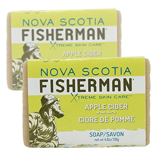 Nova Scotia Fisherman - Hand Poured Soap, with Organic Shea Butter & Nova Scotia Sea Kelp, Cruelty-Free, Vegan Friendly, Plant-Based Body Care (Apple Cider, Pack of 2)