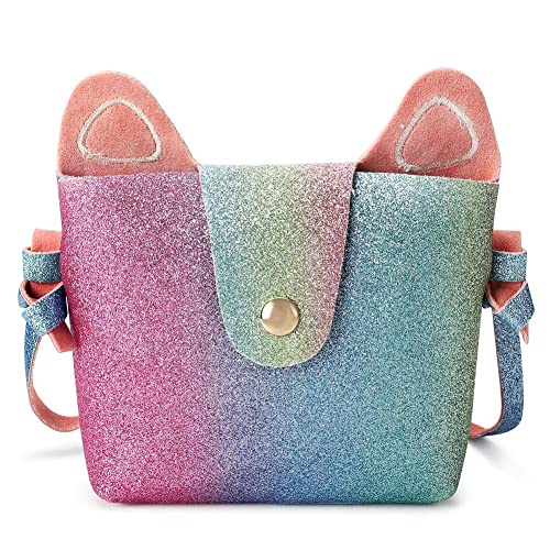 mibasies Kids Cat Purse for Little Girls Toddlers Wallet Crossbody Bag - Thumbnail 6