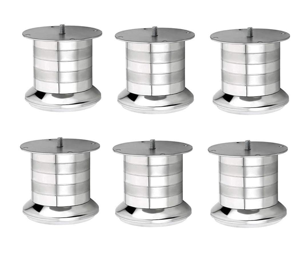 Sanjari 6 Inch Stainless Steel Unique Premium Round Design Two-Tone Finish Model Sofa Leg (65 MM) (6 Inch, Pack of 6) (B0CRL2PKQ5) Amazon Price History, Amazon Price Tracker
