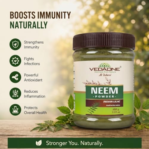 Image of USDA Organic Neem Powder - 100g For Skin And Overall Wellness - Pack of 3