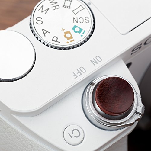 Vko Wood Soft Shutter Release Button Sticker Compatible With Sony A7Riii A7Ii A7Iii A7Rii Rx100 V Iv Iii Ii A6000 A6300 A6400 X-T100 X-T1 10.5Mm Concave Surface Red(Wood Grain Random) #TOP4
