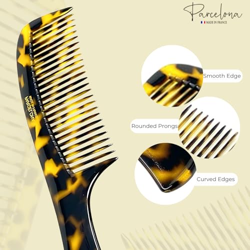Peines profesionales Parcelona pack 2 22.25 cm amarillo miniatura 2