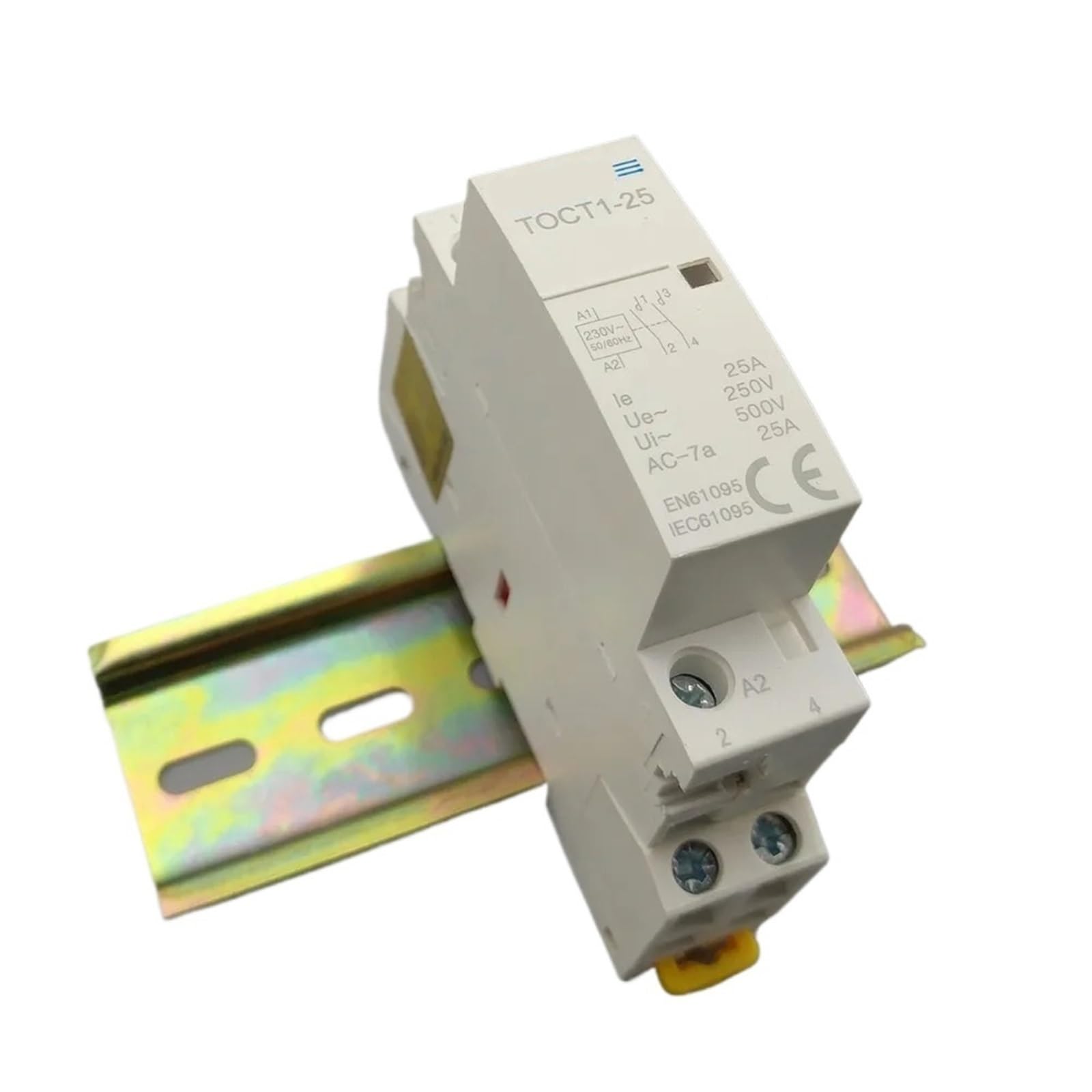 1 szt. TOCT1 2P 25A 220V/230V 50/60HZ przewodnik DIN stycznik modułowy AC do użytku domowego 2NO