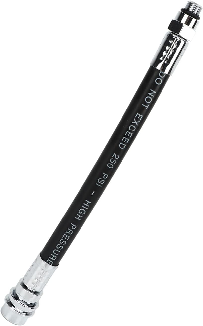 (Similar design) Low Pressure Hose with Rubber Tube and Brass Connector for Sturdy Underwater Regulator and Diving Accessories for Advanced Diving Experiences (8 inch)