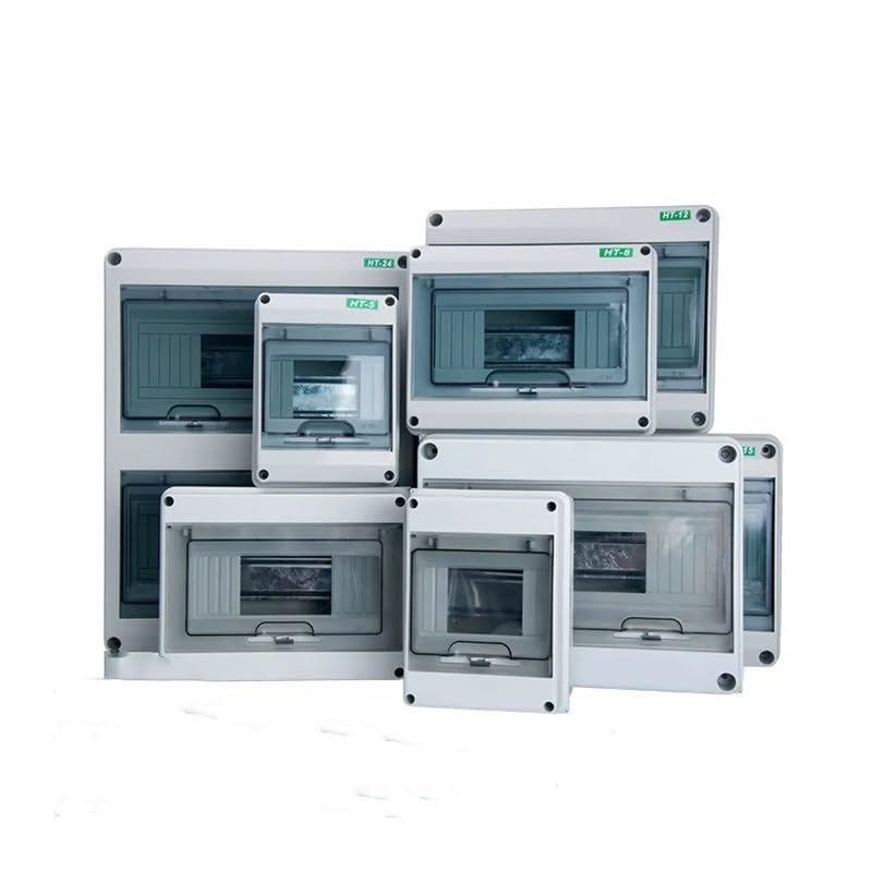 TSIOHKBS 5/8/12/15/18/24Ways Household Illumination Electrical Distribution Box MCB Junction Wire Box ABS+PC (HT-8 Ways)