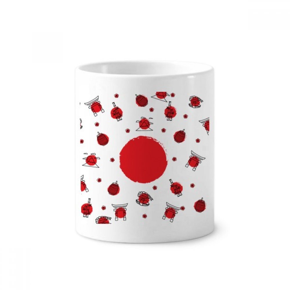 Pot à brosse à dents céramique culture japonaise tasse blanche 350 ml