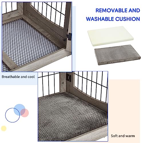 Dog Crate Furniture with Drawers, Wooden Dog Kennel Furniture for Large Breed,End Table Wood Dog House for Indoor Use,Dog Crate for Small/Medium/Large Dog - Image 6