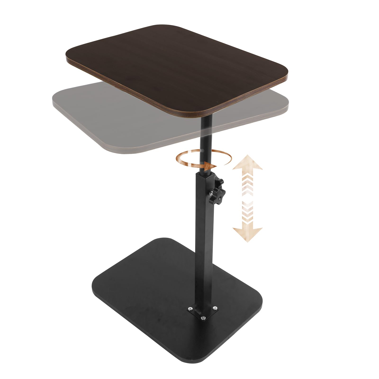YYLDPBD TV Tray Table 360 Swivel Adjustable Height C Table End Table for Small Spaces Couch Tables C