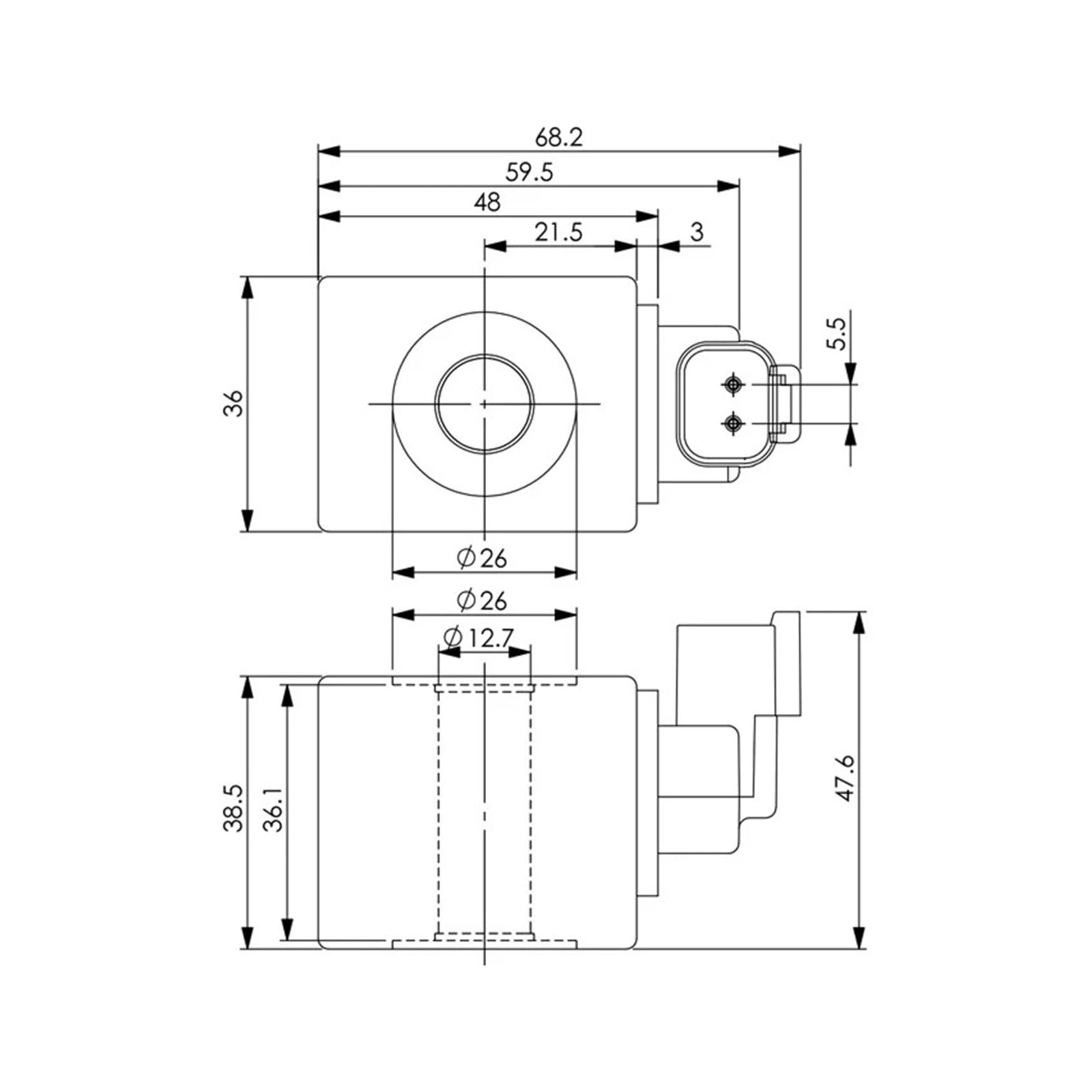 Bobina della valvola a Cartuccia filettata dell'elettrovalvola EC04W(Valve Coreand A Set)