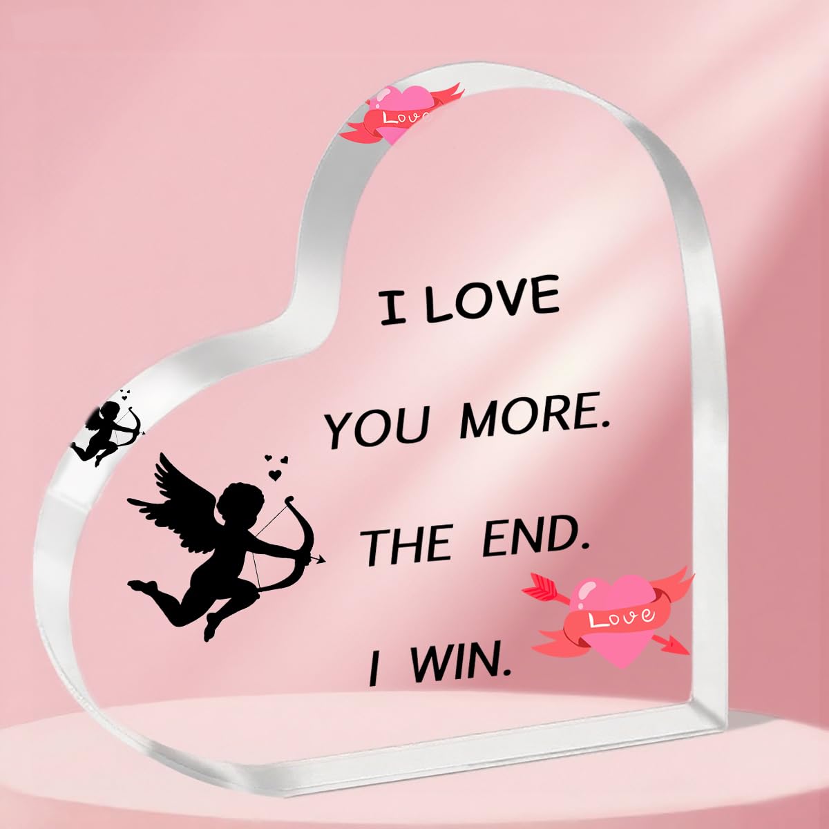 Tovii For Wife 3 Love Acrylic Plaque For Boyfriend Or Husband - Birthday & Valentines Day Present From Wife - Romantic Anniversary Keepsake For Him Or Girlfriend