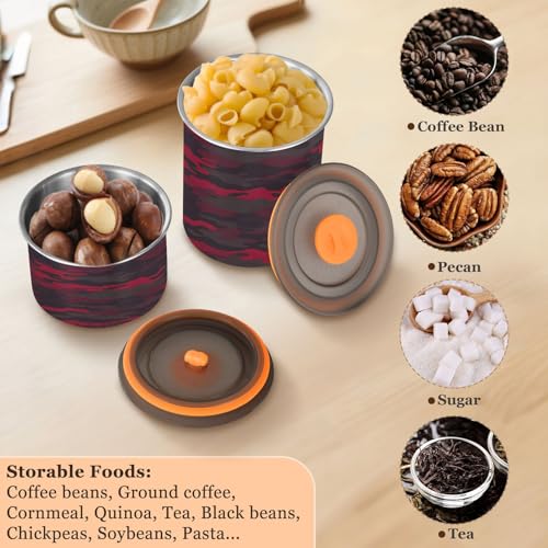 Contenedor de café hermético de acero inoxidable 900 ml miniatura 6