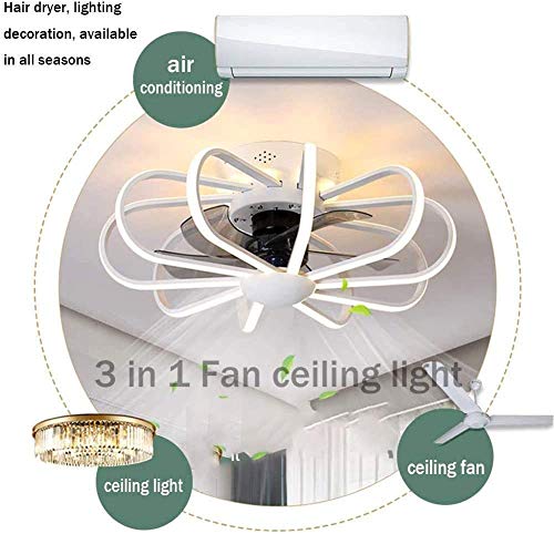 Ventilateur de plafond LED réglable avec télécommande et intensité variable pour salon - 3