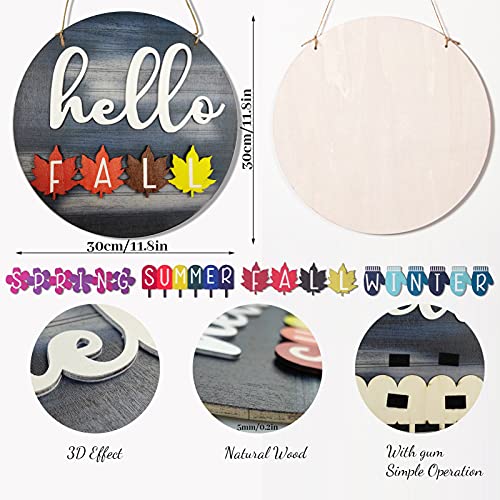 No Applicable Hello Fall Wooden Door Sign Decor 12 Inch thumb #1