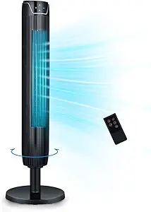 Tower Fan, 42 Inch Portable Oscillating Quiet Cooling Fan with Remote Controlled, 3 Modes and Speed Settings, Built-in Tim...