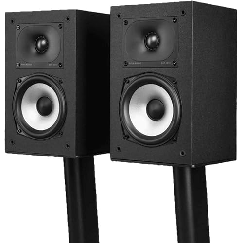 Polk Monitor XT15 Pair of Bookshelf or Surround Sound Speakers - Hi-Res Audio Certified, Dolby Atmos & DTS:X Compatible, 1" Terylene Tweeter & 5.25" Dynamically Balanced Woofer (Pair, Midnight Black)