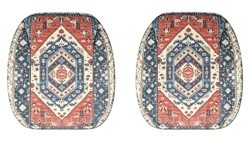 Image of Car Seats cushions, Vintage Ethnic Pattern Breathable Latex Cotton Car Seat Pad, Non Slip Wear Resistant Car Seat Cover Protector for Most Car Truck SUV Sedan, Comfort Cooling Seat for Long Driving
