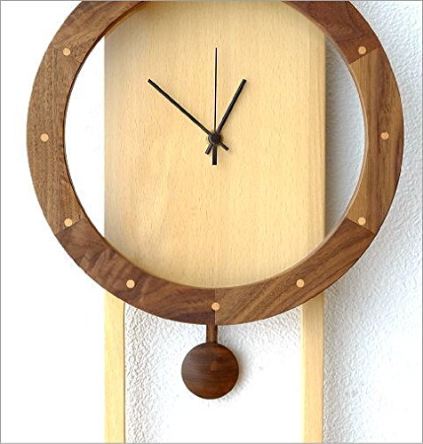 Amazon.co.jp: 掛け時計 木製 おしゃれ ブナ材 天然木 無垢 文字盤なし