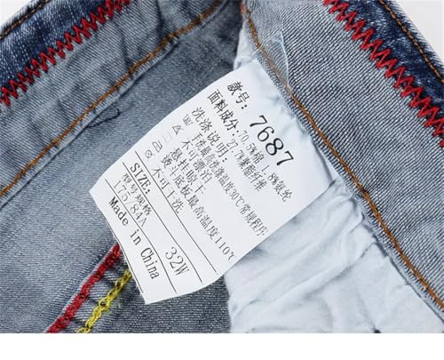 Mens Spring Business Casual Straight Slim Fitness Elastic Gentleman Trousers Cowboys Jean Hombre4