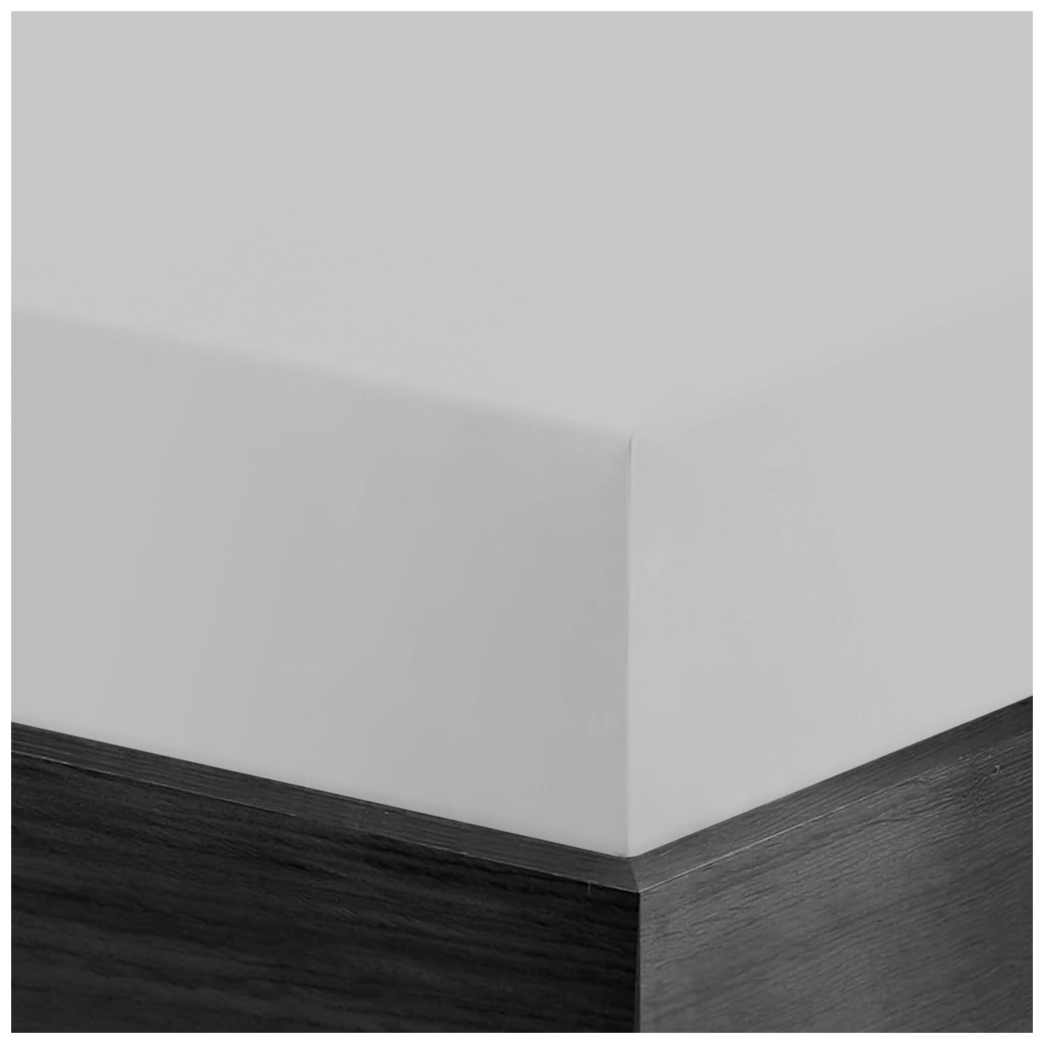 Gc Gaveno Cavailia Grey Flannelette Fitted Sheet | Elastic Corner, Soft Brushed Cotton Fitted Sheets King Size (152 X 203 Cm) | Thermal Flannelette Sheets Bottom