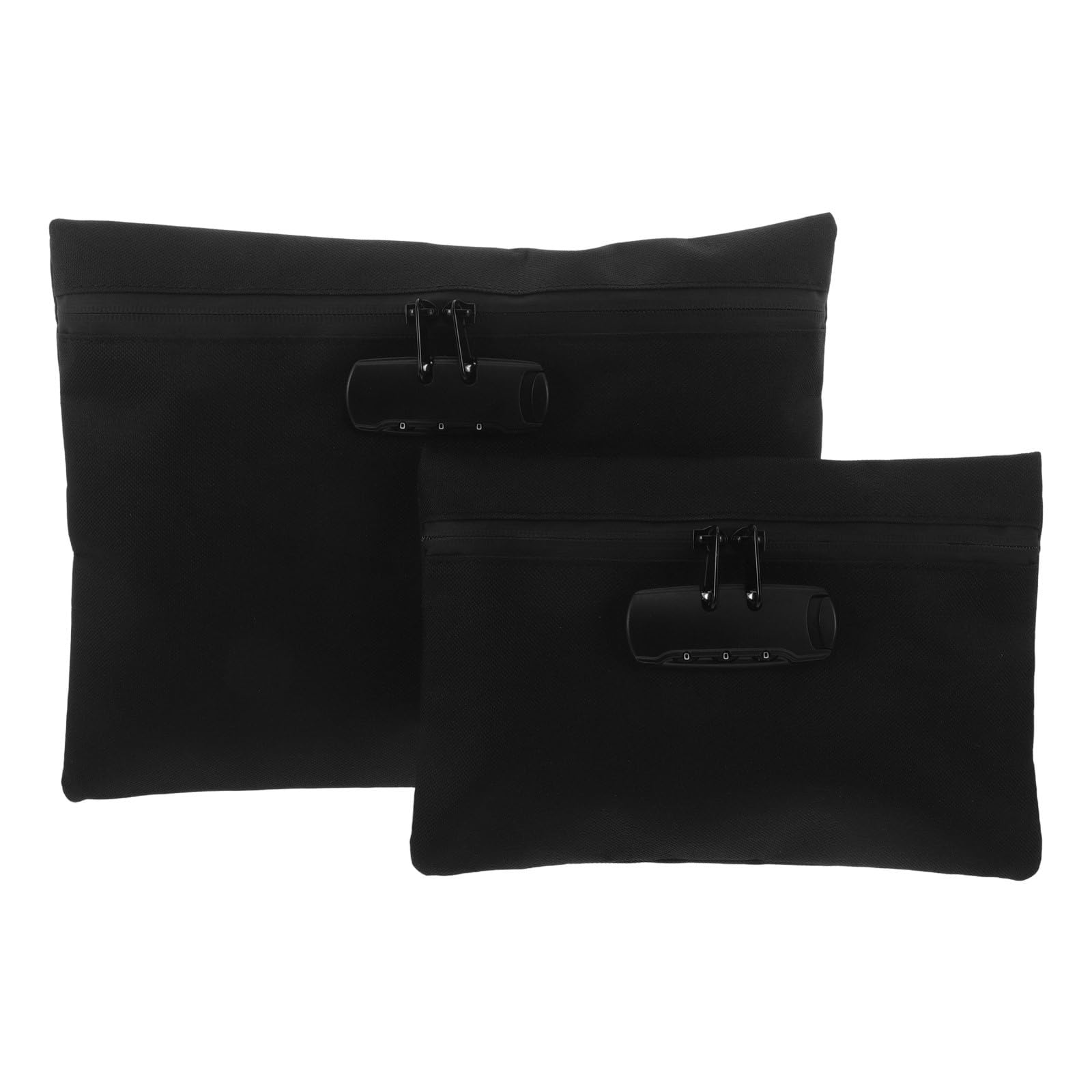 UKCOCO 2 pezzi Borsa da notaio con lucchetto, tasche porta contanti,