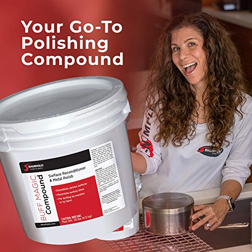 Shurhold Buff Magic Compound - Ultimate Restoration for Oxidation & Rust | Buffing & Polishing Pads for Metal & Gelcoat, Pink - 10 lbs