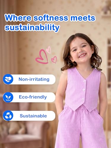 Image of Kidbea Girls 2-Piece Clothing Set, Cotton Sleeveless Vest Top & Leg Pant