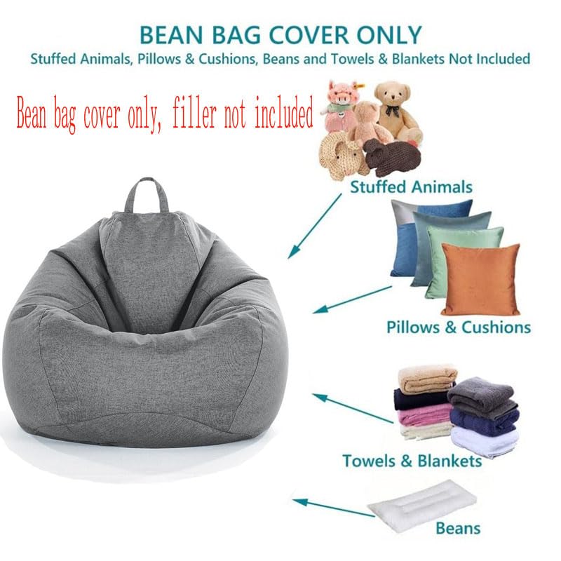 Pouf Géant Grand Extérieur Pouf Géant sans Remplissage, Coussin De Sol, Pouf De Salon, Grande Chaise Longue Étanche pour L'Intérieur Et L'Extérieur,Beige,80 Cm * 90 Cm