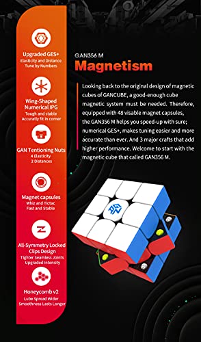 Gan 00030902001 356 M, 3X3 Magnetic Speed Cube Stickerless Gans 356M Magic Cube thumb #3