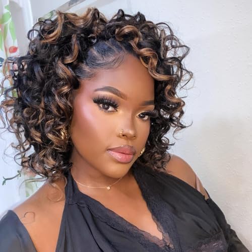 LOSMOEER Ocean Wave Crochet Hair 8 Inch, 8 Packs...