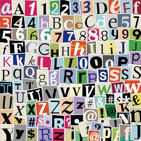 200Pcs Alphabet Letter Stickers, Alphabet Stickers A-Z and Number 0-9 Sticker, Waterproof Stickers for Scrapbook, Laptop, Computers, Skateboards, Water Bottles and Gift Cover